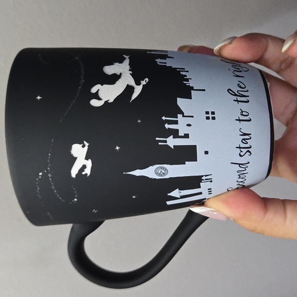 Disney Other - New Peter Pan black matte soft touch mug